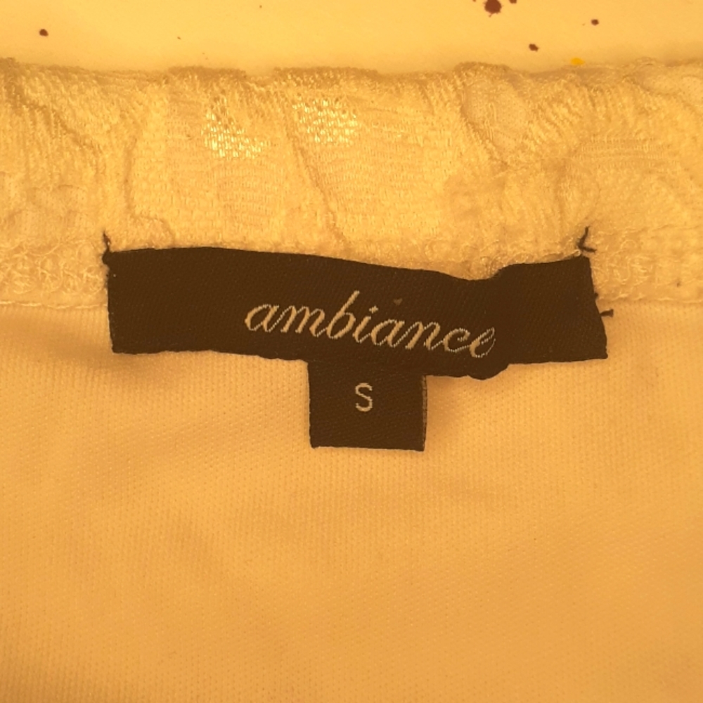 Ambiance leaf laced white casual dress